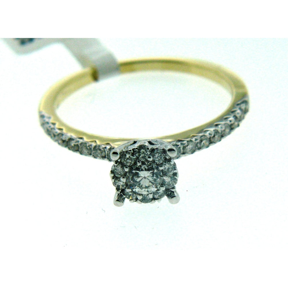 14K Yellow Gold Wedding Band with Prong-Set Round Diamonds - 0.28 Carat Total Diamond Weight by Auriventus
