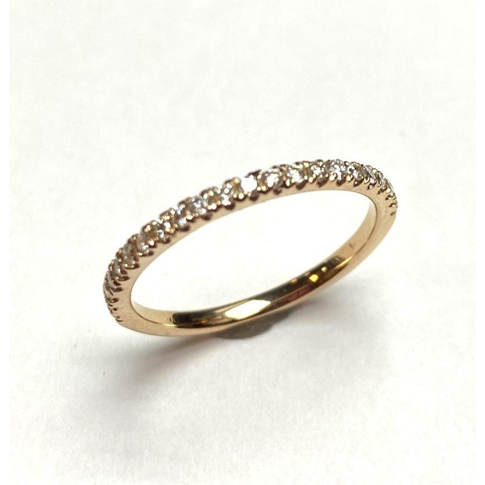 14K Yellow Gold Wedding Band with Shared-Prong Set Round Diamonds - 0.27 Carat Total Diamond Weight by Auriventus