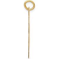 14K Yellow Gold Wedding Bells Engravable Disc Pendant - 23mm by Oro Pregiato