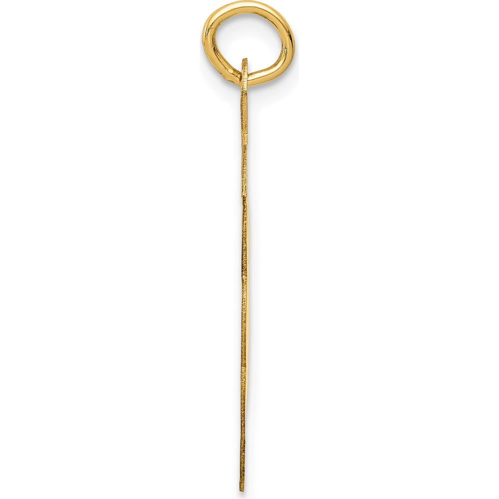 14K Yellow Gold Wedding Bells Engravable Disc Pendant - 23mm by Oro Pregiato