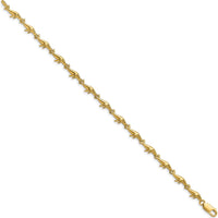 14K Yellow Gold Whale Station Bracelet - Polished Finish - 7.25" by Oro Pregiato