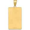 14K Yellow Gold Wheel of Fortune Tarot Card Pendant - Polished Textured Charm by Oro Pregiato