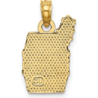 14K Yellow Gold Wine Barrel with Grapes Charm - Textured Gold Pendant by Oro Pregiato