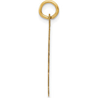 14K Yellow Gold Wrestling Scalloped Edge 18mm Engravable Disc Charm