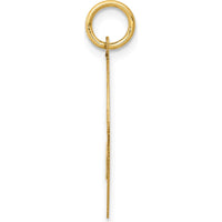 14K Yellow Gold Yorkshire Terrier Engravable 20mm Disc Charm Pendant by Oro Pregiato