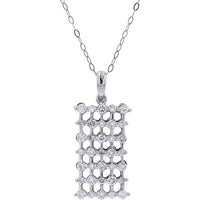18" Platinum Diamond & Ruby Reversible Pendant - 1.10 Carat Ruby, 1.30 Carat Diamonds