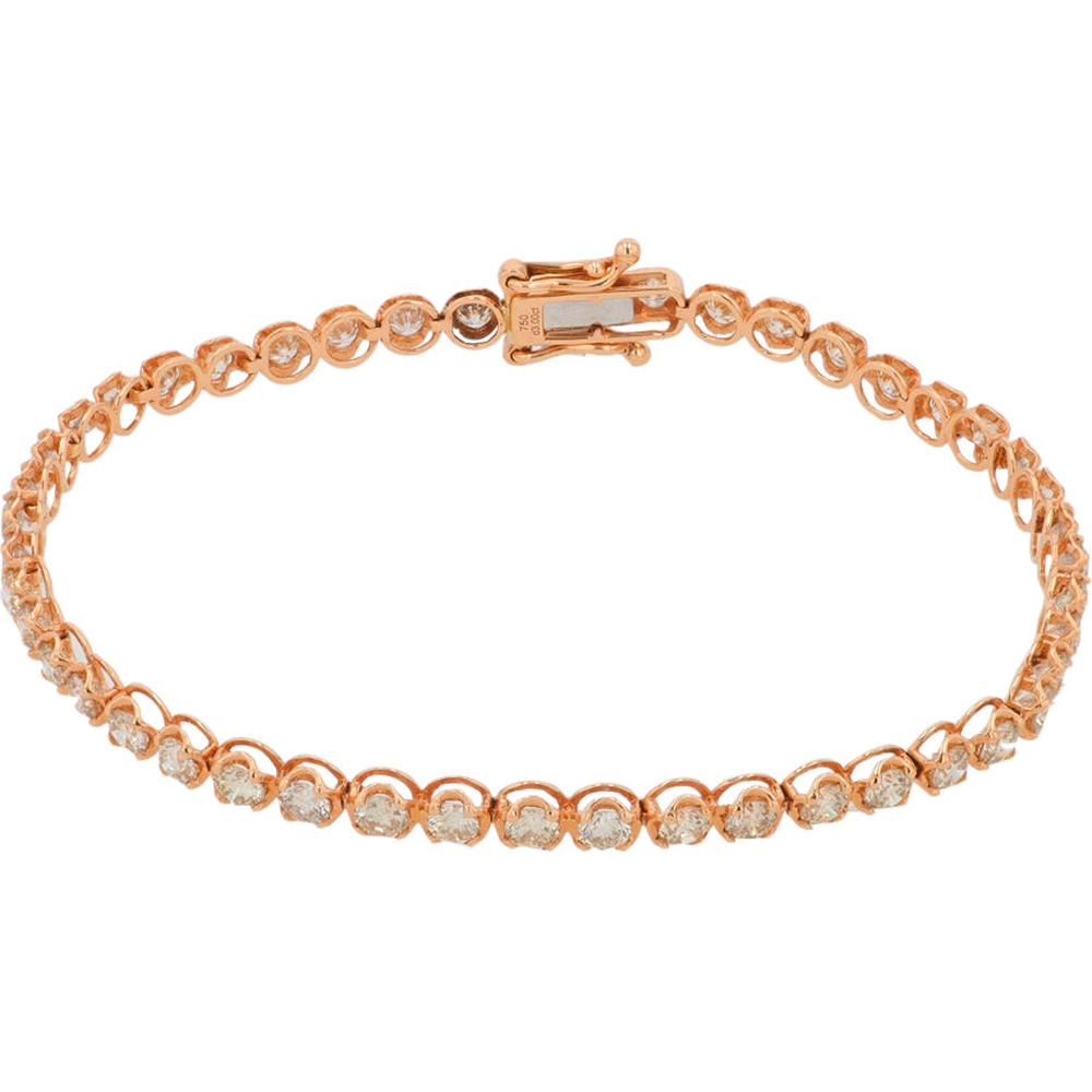 Rose Gold Vermeil Bezel Fashion popular Drop Bracelet, Fashion Bracelet, Cubic Zirconia Drop Bracelet, 7 inch+1.5 inch extension Bracelet,