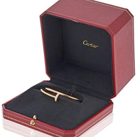 18K Rose Gold Cartier Juste Un Clou Bracelet with 16 Diamonds - 0.16 Carats Total Diamond Weight