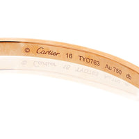 18K Rose Gold Cartier Love Bracelet with 6 Diamonds - 17.8 Grams Total Weight