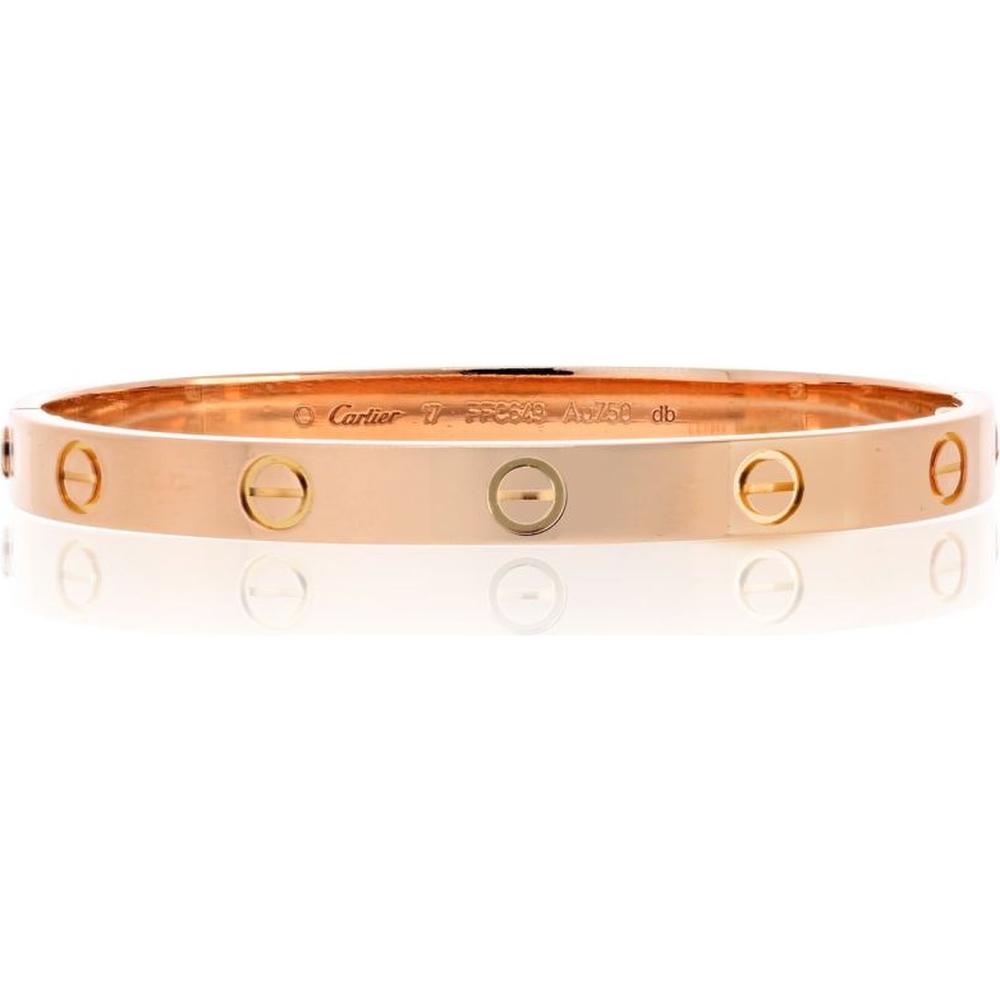 18K Rose Gold Cartier Love Bracelet with Classic Traditional Width - 32.1 Grams