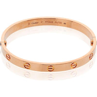 18K Rose Gold Cartier Love Bracelet with Classic Traditional Width - 32.1 Grams