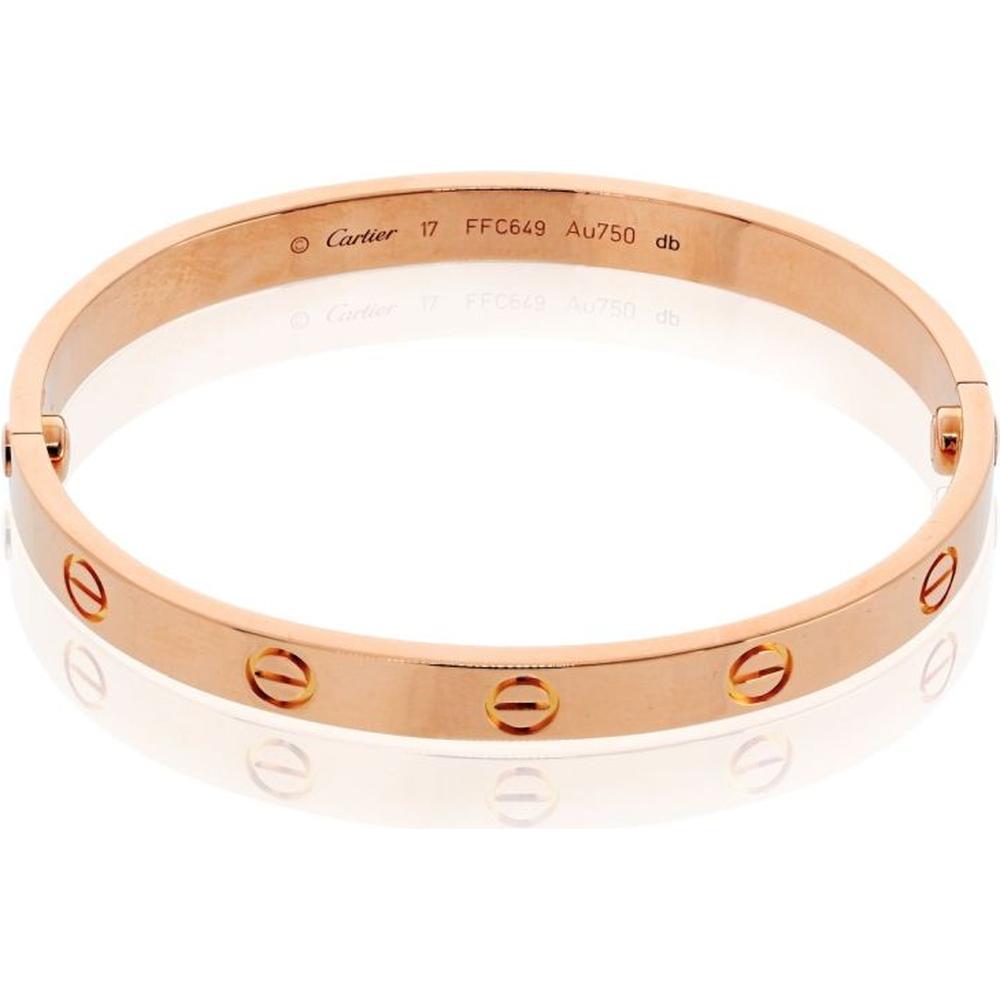 18K Rose Gold Cartier Love Bracelet with Classic Traditional Width - 32.1 Grams