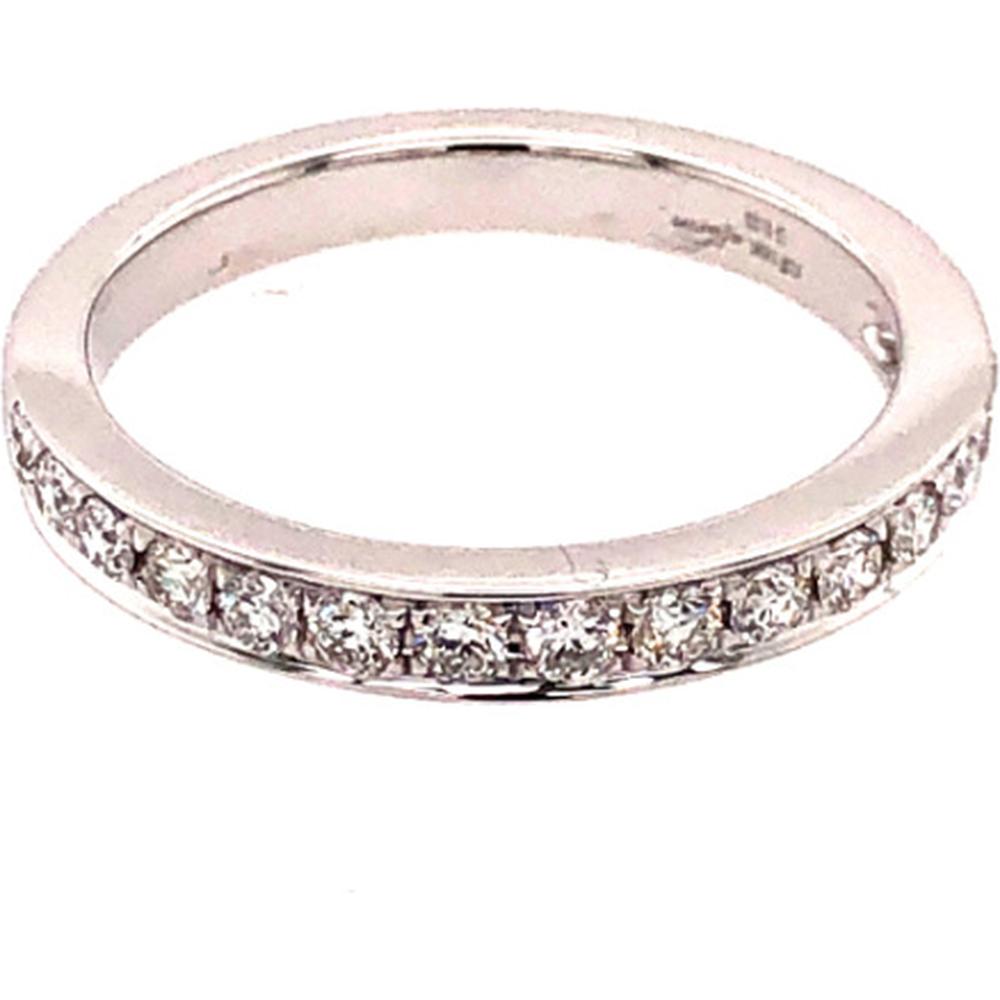 18K Rose Gold Diamond Band Ring with Round Diamonds by Afarin