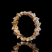 18K Rose Gold Eternity Band with Round and Marquise Lab Diamonds - 2.21 Carats Total Diamond Weight - Covaloro Fine Jewelry