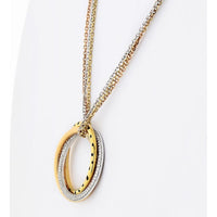 18K Tri-Color Gold Cartier Trinity Pendant Necklace with 0.88 Carats Brilliant Cut Diamonds