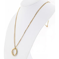 18K Tri-Color Gold Cartier Trinity Pendant Necklace with 0.88 Carats Brilliant Cut Diamonds