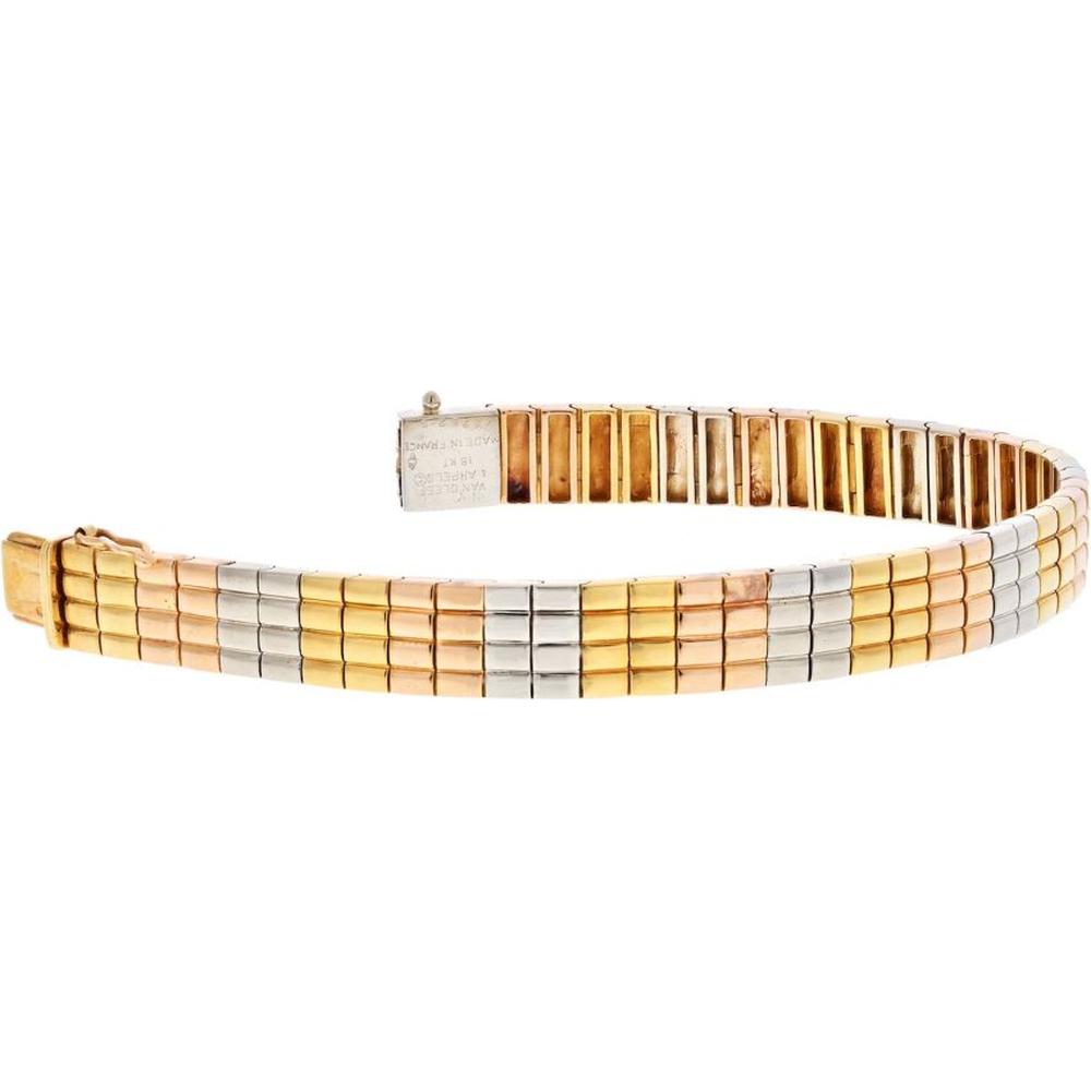 ＊りっこ＊ Van Cleef & Arpels 18K Tri-Color Gold Vintage Bracelet - Van Cleef & Arpels Iconic