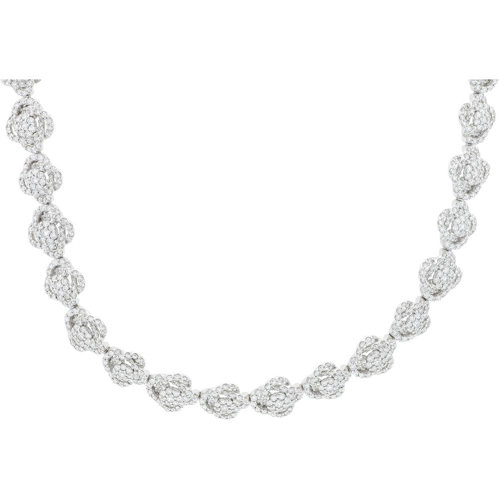 18K White Gold 14.50 Total Carat Weight Diamond Necklace - 16" Chain Length