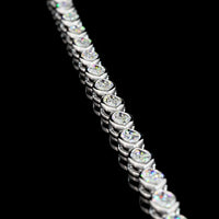 18K White Gold 17.5" Tennis Necklace with East-West Bezel Set Marquise Cut Lab Diamonds - 10.07 Carat Total Diamond Weight - Covaloro Fine Jewelry