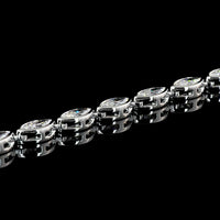18K White Gold 17.5" Tennis Necklace with East-West Bezel Set Marquise Cut Lab Diamonds - 10.07 Carat Total Diamond Weight - Covaloro Fine Jewelry