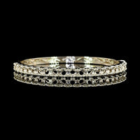 18K White Gold 19-Stone Bangle Bracelet with Pavé Micro Set Round Lab Diamonds - 4.50 Carats Total Diamond Weight - Covaloro Fine Jewelry