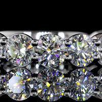 18K White Gold 3/4 Eternity Band with 11 Prong Set Brilliant Cut Round Lab Diamonds - 2.55 Carat Total Weight - Covaloro Fine Jewelry