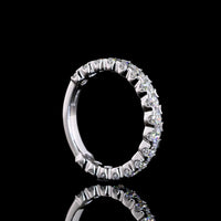 18K White Gold 3/4 Eternity Band with U-Prong Set Round Lab Diamonds - 1.43 Carats Total Diamond Weight - Covaloro Fine Jewelry
