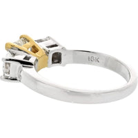 18K White Gold 3-Stone Diamond Ring with 1 Carats Total Diamond Weight