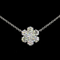 18K White Gold 5-Station Necklace with Round Brilliant Lab Diamonds - 4.91 Carat Total Weight, E-F Color, VS1 Clarity - Covaloro Fine Jewelry