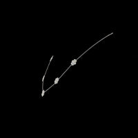 18K White Gold 5-Station Necklace with Round Brilliant Lab Diamonds - 4.91 Carat Total Weight, E-F Color, VS1 Clarity - Covaloro Fine Jewelry