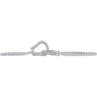 18K White Gold 6.5-Inch Tennis Bracelet with Prong-Set Round Diamonds - 1.00 Carat Total Diamond Weight