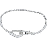 18K White Gold 6.5-Inch Tennis Bracelet with Prong-Set Round Diamonds - 1.00 Carat Total Diamond Weight
