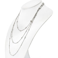 18K White Gold 60-Inch Diamond By The Yard Necklace - 10.60 Carat Total Diamond Weight