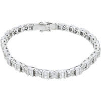 18K White Gold 7.25-Inch Tennis Bracelet with Prong-Set Round Diamonds - 3.00 Carat Total Diamond Weight