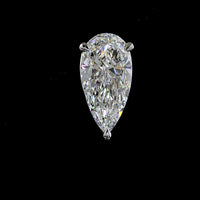 18K White Gold & Platinum Pear Shape Martini Diamond Stud Earrings with Lab Grown F VS1 Diamonds - 11.37 Carat Total Weight - Covaloro Fine Jewelry