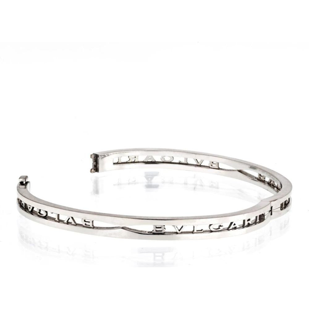 18K White Gold Bvlgari B. Zero 1 Small Bracelet - 22.3 Grams Weight