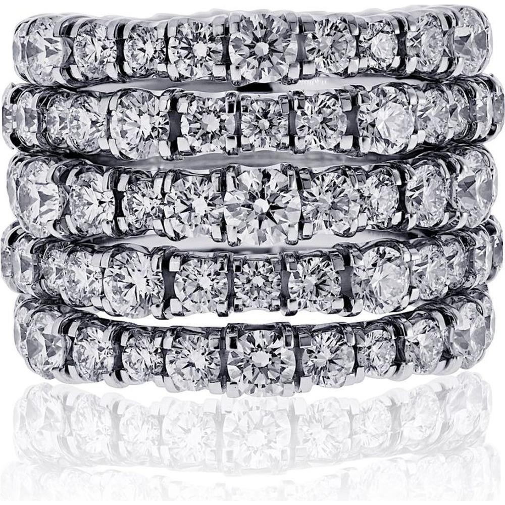 18K White Gold Cartier Estate Ring - 18.2 Grams, Size 52
