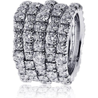 18K White Gold Cartier Estate Ring - 18.2 Grams, Size 52
