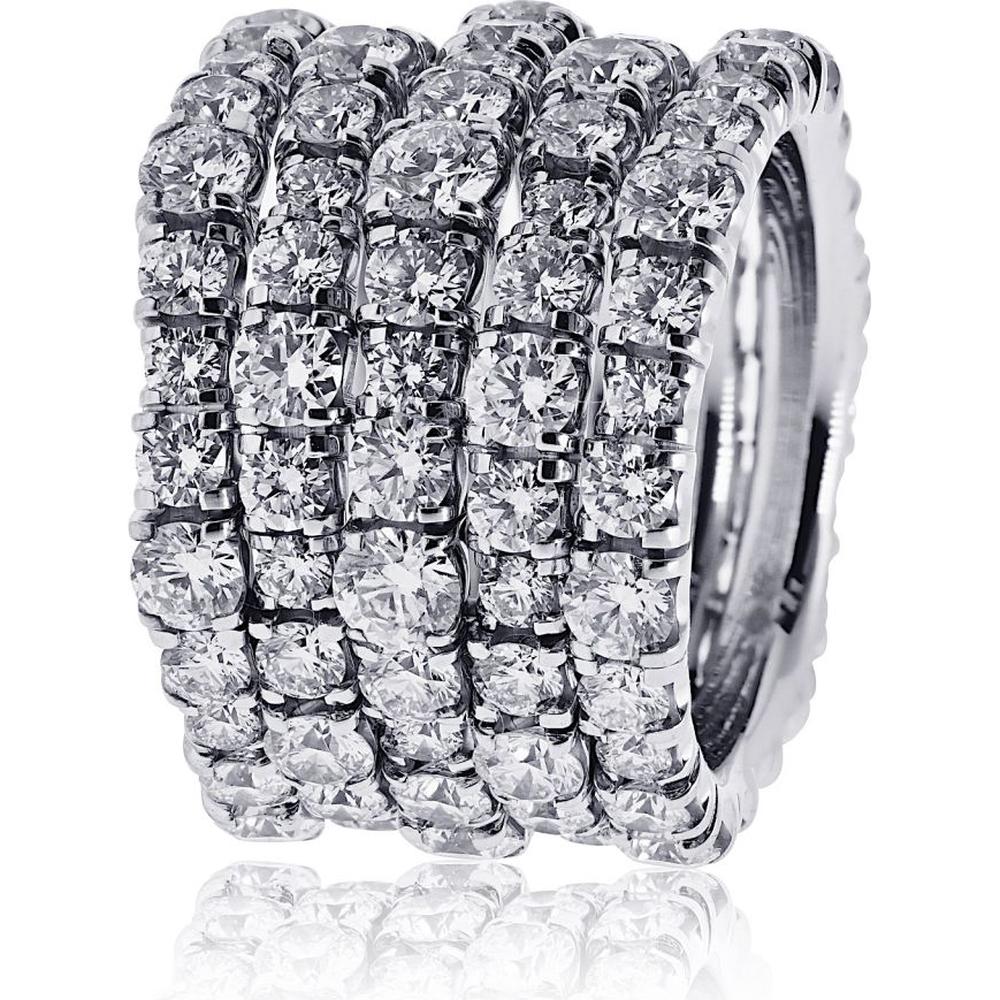 18K White Gold Cartier Estate Ring - 18.2 Grams, Size 52