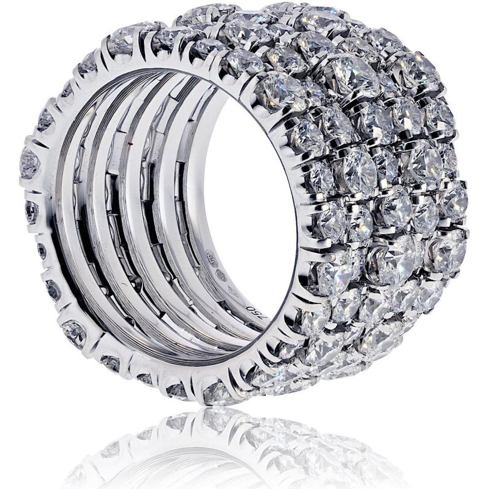 18K White Gold Cartier Estate Ring - 18.2 Grams, Size 52