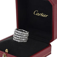 18K White Gold Cartier Estate Ring - 18.2 Grams, Size 52