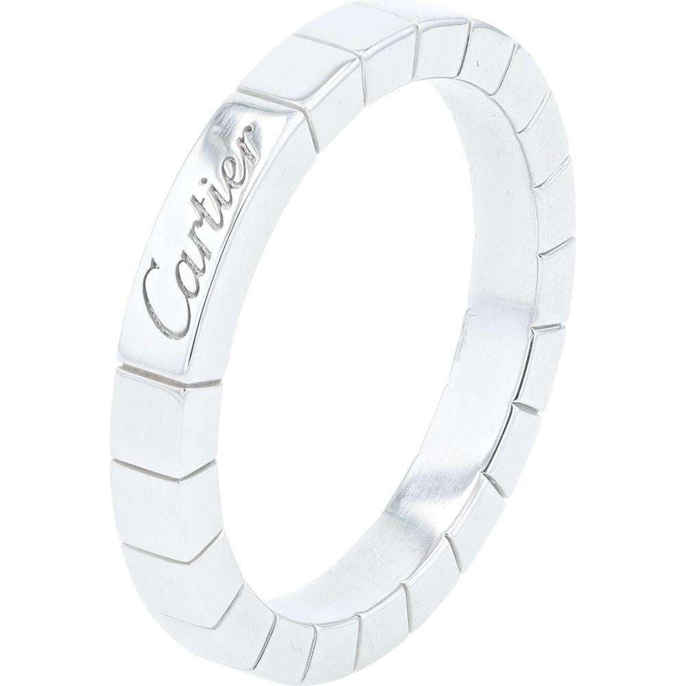18K White Gold Cartier Lanieres Geometric Band Ring