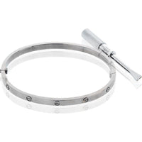 18K White Gold Cartier Love Bracelet - 20.2 Grams, Small Model Size 17