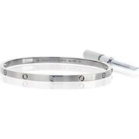 18K White Gold Cartier Love Bracelet - Classic Screw Motif - Size 18 - 21.6 Grams