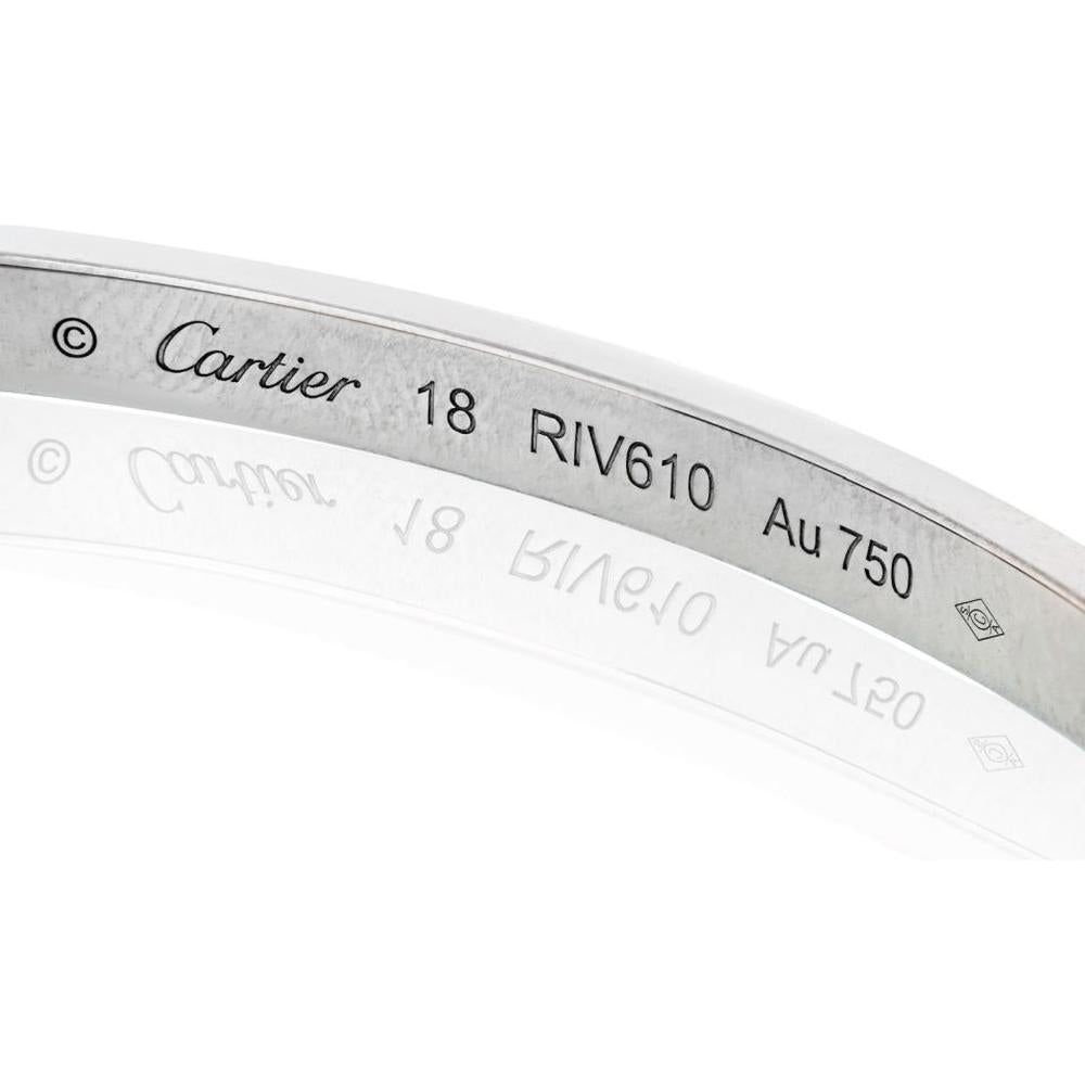 18K White Gold Cartier Love Bracelet - Classic Screw Motif - Size 18 - 21.6 Grams