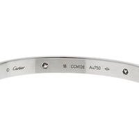 18K White Gold Cartier Love Bracelet with 4 Diamonds - 0.50 Carats Total Diamond Weight