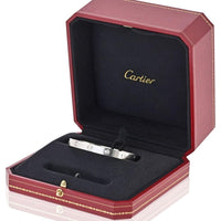 18K White Gold Cartier Love Bracelet with 4 Diamonds - 32.4 Grams of Timeless Elegance