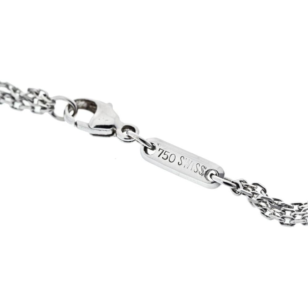 18K White Gold Chopard Happy Spirit Floating Diamond Necklace - 0.30 Carats Total Diamond Weight