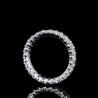 18K White Gold Cushion Brilliant Cut Lab Diamond Eternity Band - 1.96 Carat Total Weight with 27 Prong Set Stones - Covaloro Fine Jewelry