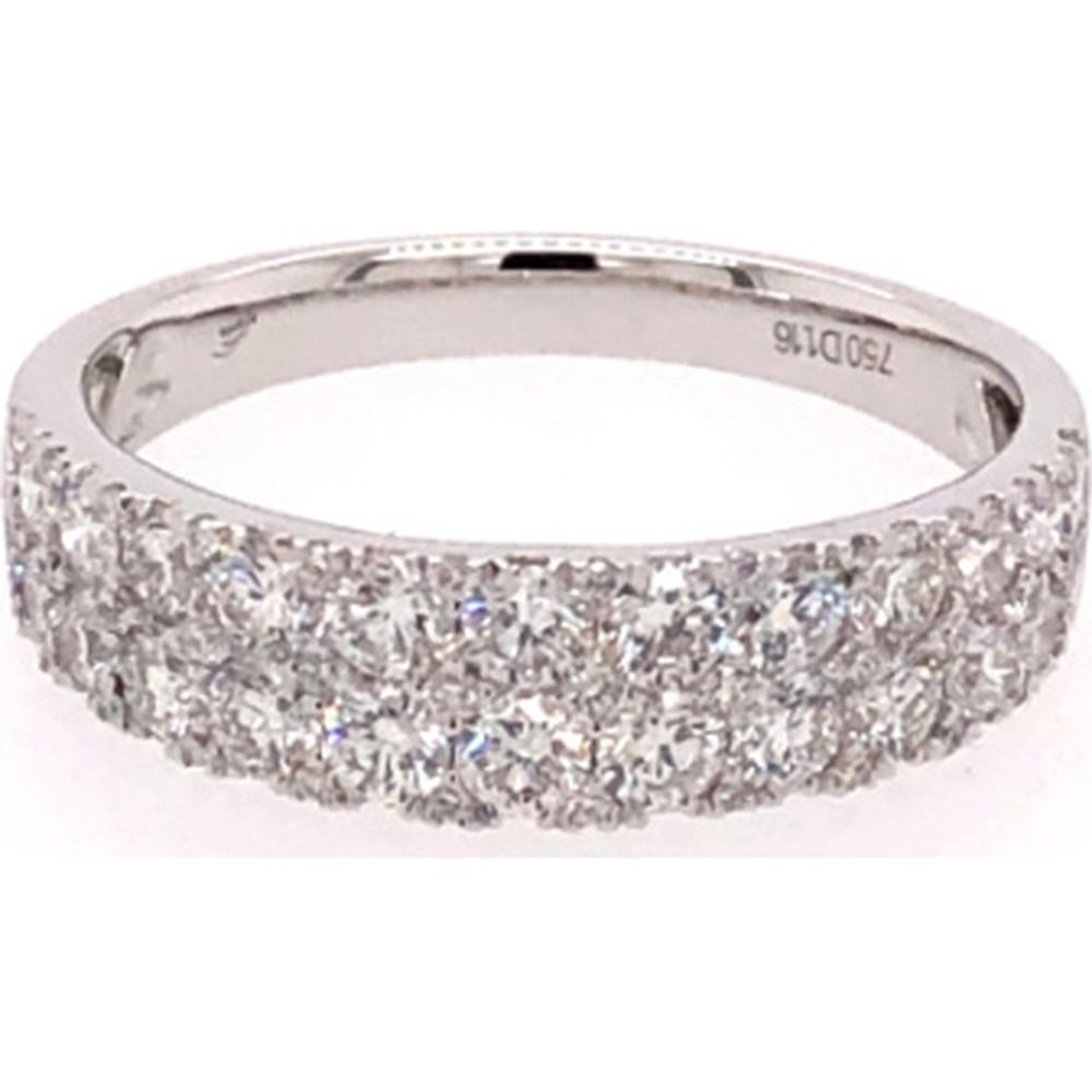 18K White Gold Diamond Band Ring by Afarin